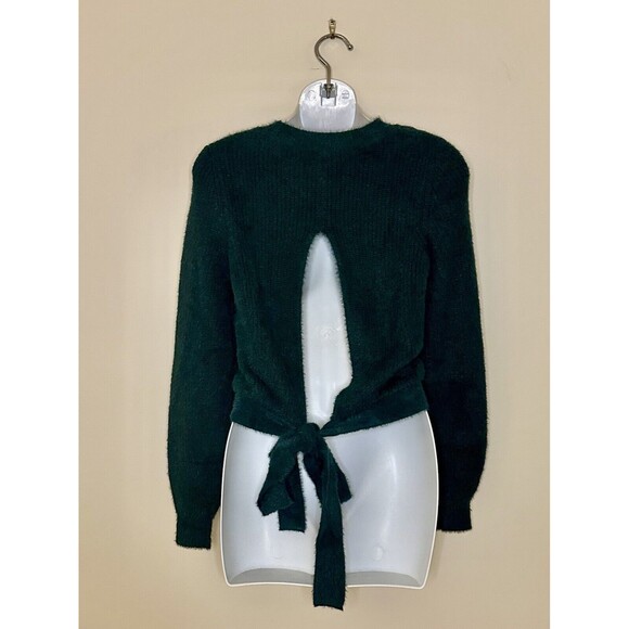American Eagle Backless Bow Sweater Dark Green Size XXS NWT!! - Picture 4 of 6